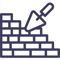 Icono de seguro construcciones