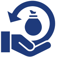 Icono de red de seguridad financiera